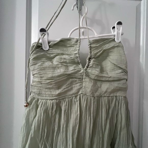 Topearth sage green flowy dress - Picture 6 of 6